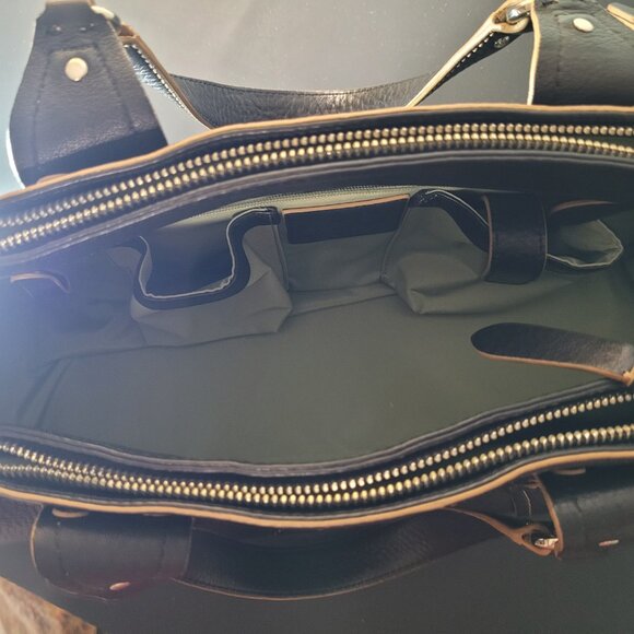Cole Haan Satchel Bag - Black Leather